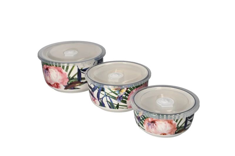 Quality Porcelain Food Container Set 3pcs