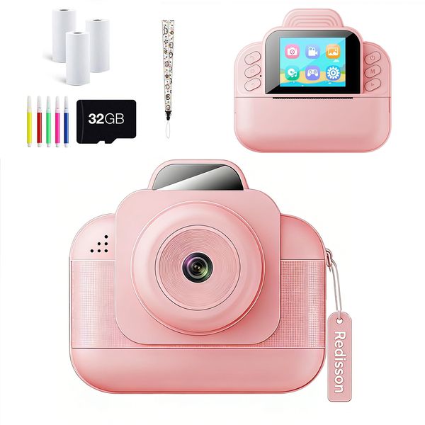 12in1 Mini Photo Printer,1080P HD Instant Print Camera,2.4in Large Screen