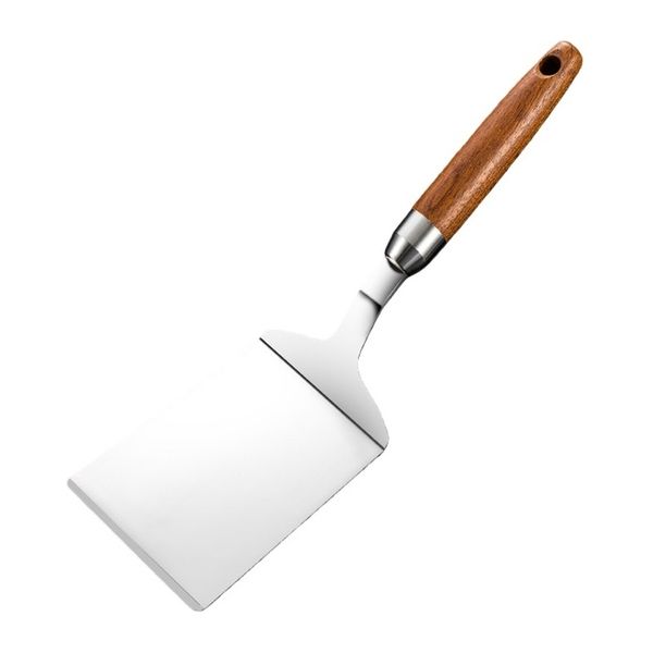 Stainless Steel BBQ Spatula with Wooden Handle Steak Turner