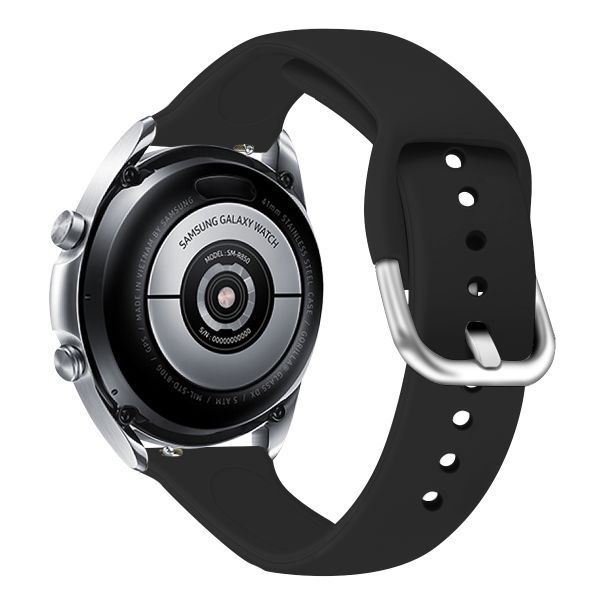 Official Silicone Band Compatible With Samsung Galaxy watch 3 45mm-Black