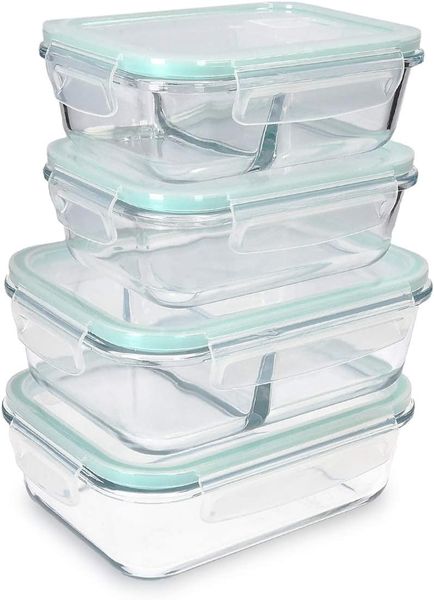 Heat-Resistant Glass Food Containers - 3 Pack
