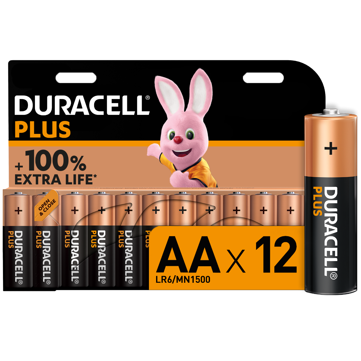 Duracell Plus AA Alkaline Batteries, 1.5V LR6 MN1500 - 12 Pack | Shop ...