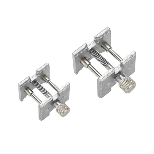 2 Pieces/Set Watch Movement Holder Alloy Clamp Fixed Base for Watchmaker