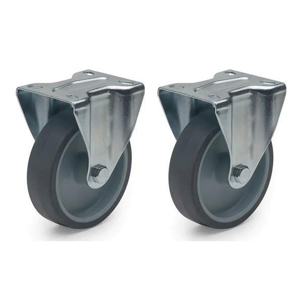 2 Pack 125 mm, Castor Wheel, Fixed, Heavy Duty