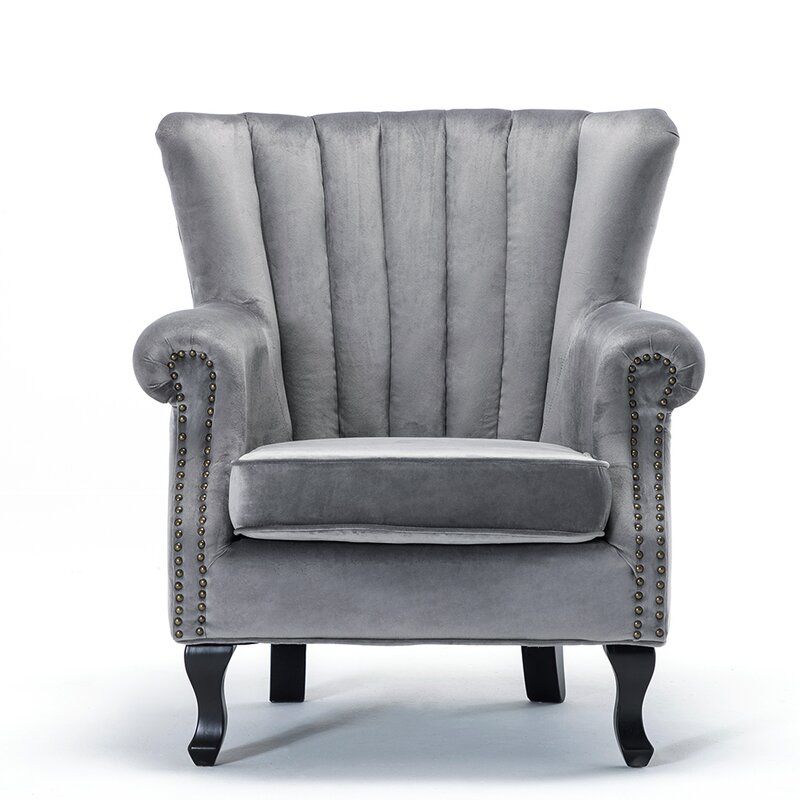 Stone Velvet Wingback Chair Shop Today. Get it Tomorrow!
