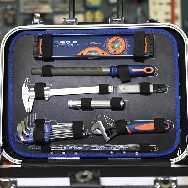 Dexter 141 Pieces Tool Set Abs Brushed Case With Trolley
