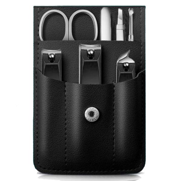 7-Piece Manicure and Pedicure Grooming Kit with Leather Case - Beau Gosse