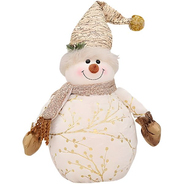 Christmas Snowman Doll Short Plush Snowman Christmas Decoration Ornaments