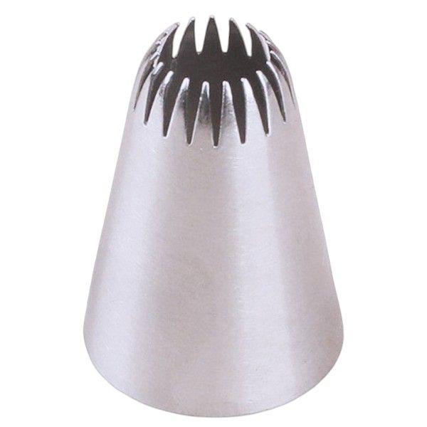 1 Piece - Stainless Steel Piping Nozzle With Frosting Flow - Silver