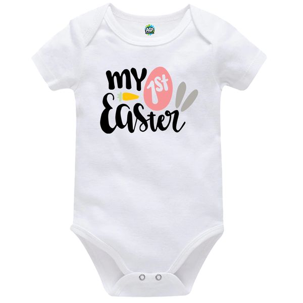 My First Easter Egg Easter Baby Vest Bodysuit Onesie Short Sleeve