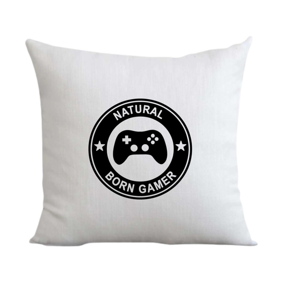 Natural Born Gamer Gaming V1 Throw Pillow