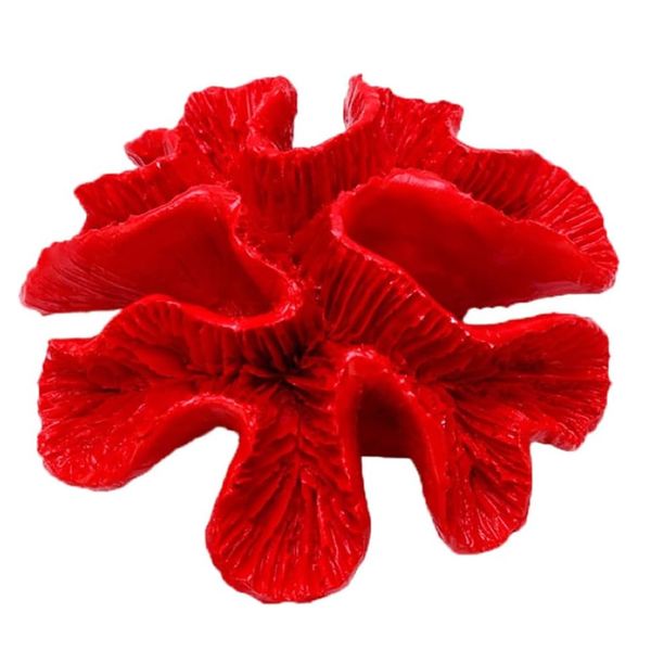 Pet Aquarium Fish Tank Resin Red Coral Ornaments Decor (12cm)