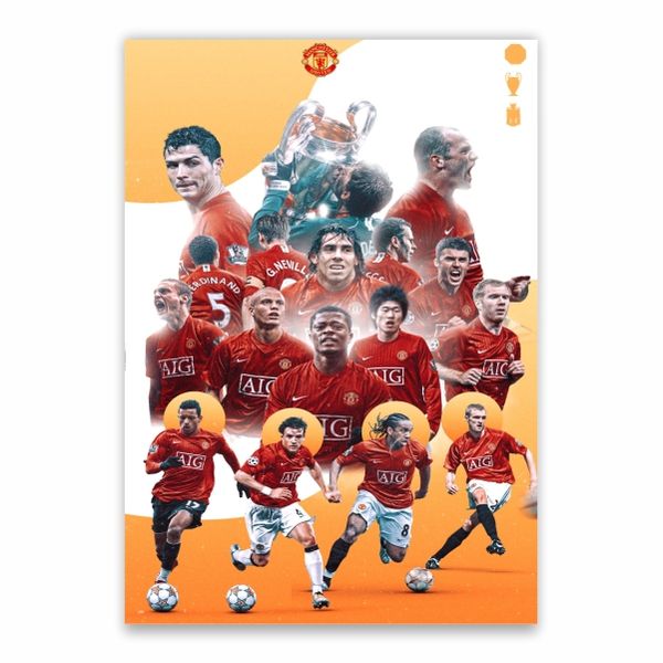 Manchester United UCL Winning Squad Poster - A1