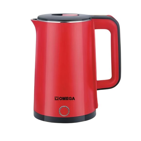 Omega Cordless Red Kettle 1.8L TS-26W8
