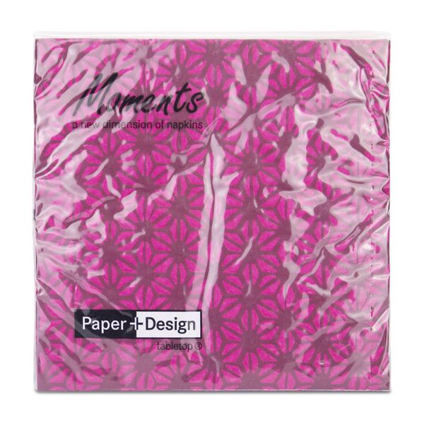 Paper + Design - Napkins - Hamp Leaf - Red - 33cm x 33xm - Pack of 20