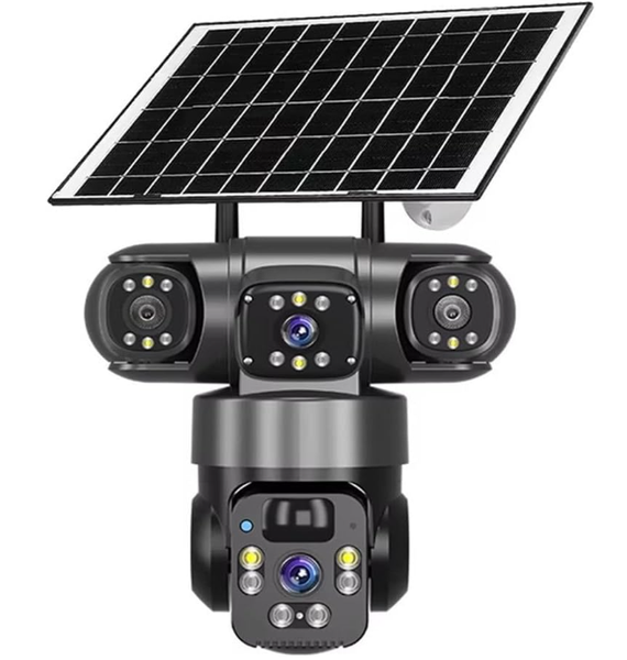 SamMag Biz Solar Security Cameras 4K 2.4G 360 PTZ Dual Lens (4G)
