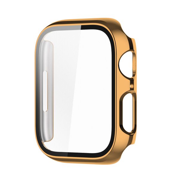 Electroplating Case &amp; Film For Apple Watch Series 9 / 8 / 7 45mm (Gold)