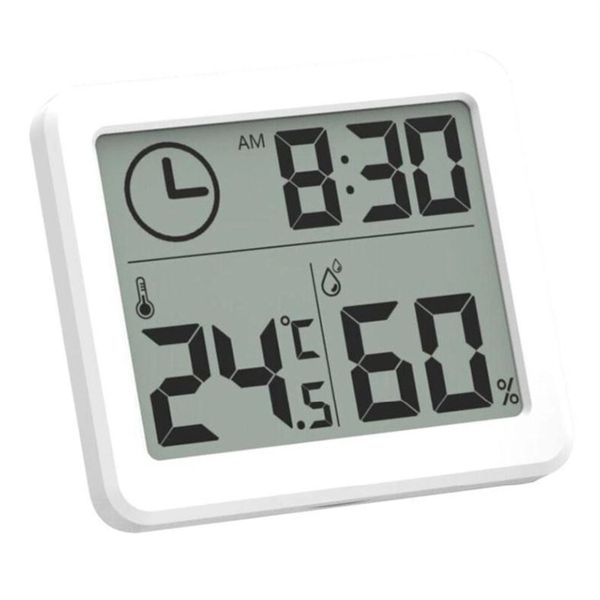 SD TECH Indoor LCD Electronic Humidity Monitor With Alarm Clock