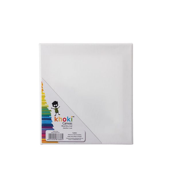 Canvas - Wood Mounted Frame - White - 20cm x 20cm x 1.5cm