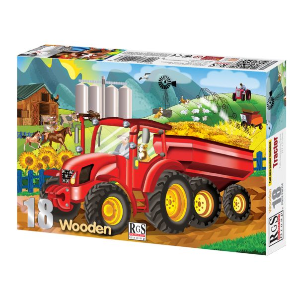 RGS Group Tractor 18 Piece Wooden Puzzle
