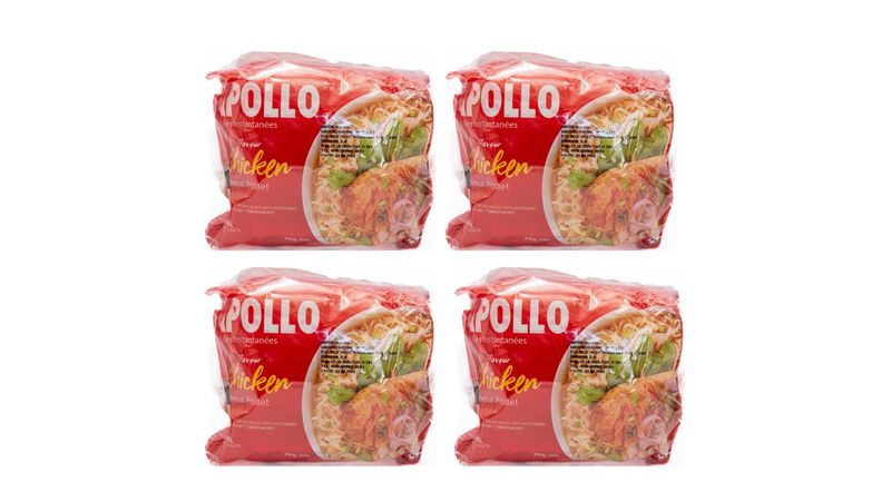 APOLLO INSTANT NOODLES - CHICKEN FLAVOUR (5 x 70g) 4 Packs