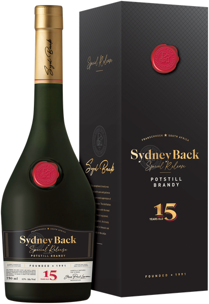 Sydney Back Potstill Brandy 15 Year Old 750ml