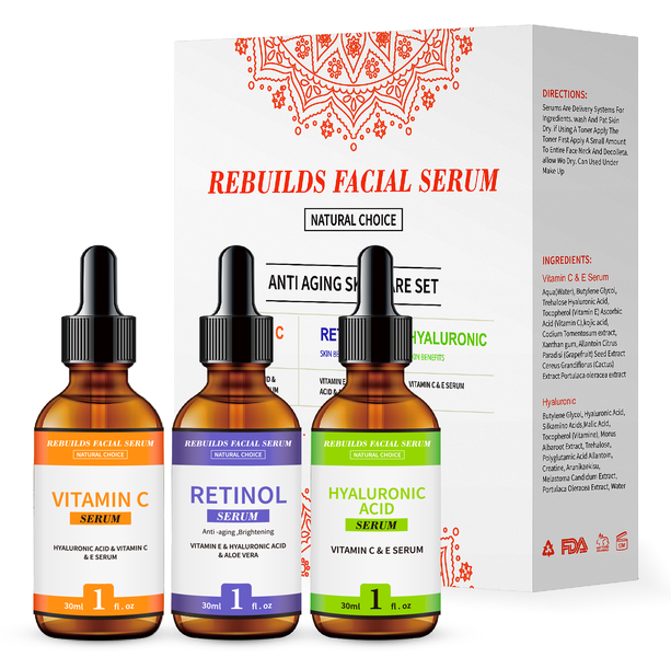 Superior Facial Serum Kit (3 Serums 30ml each)-Rebuilds