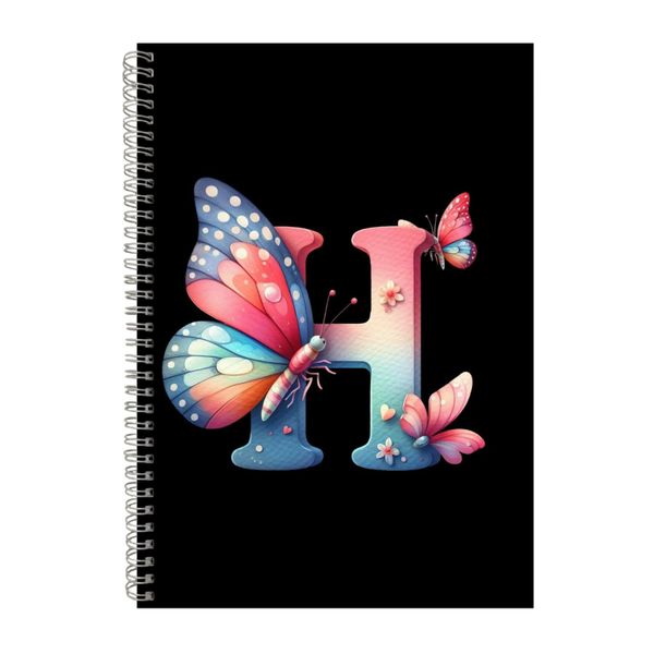 Butterfly H A4 Notebook Spiral Lined Trendy Note image