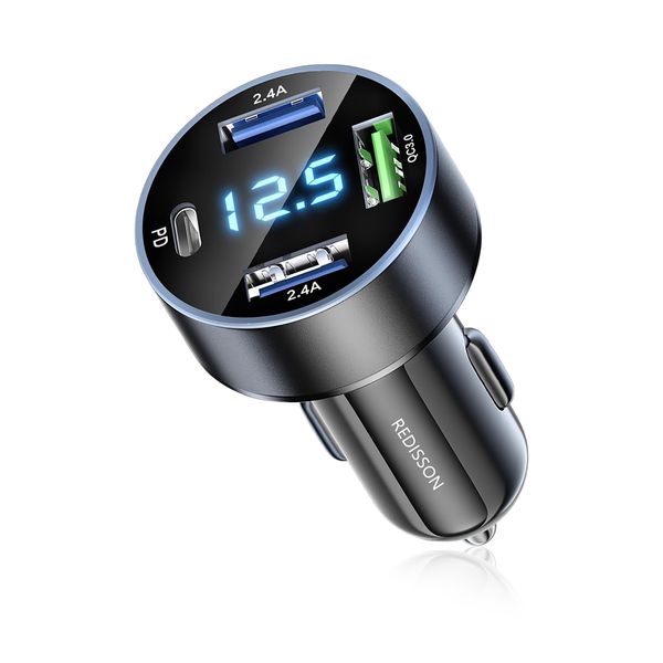 REDISSON 4 Ports 66W Super Fast Charging Cigarette Lighter Adapter