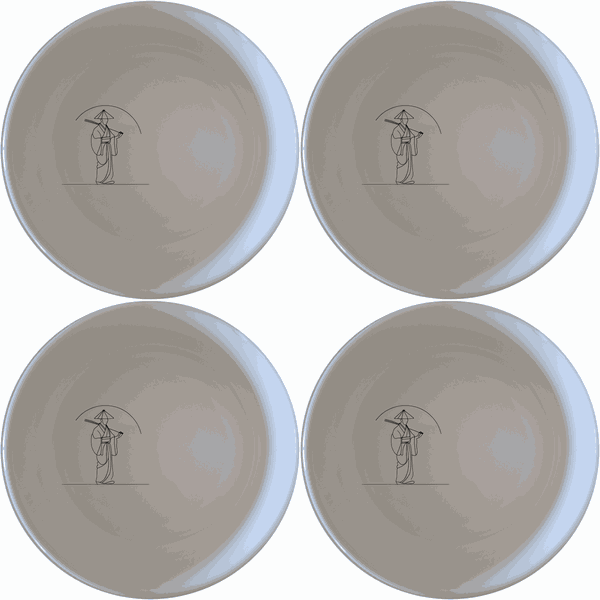 Japanese Cultural Imagery Bowl Set of 4 - Range 4