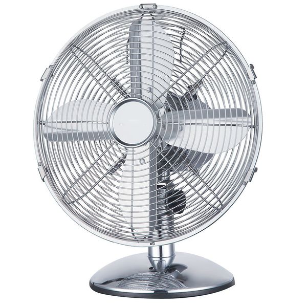 30cm Logik Silver Controlled Chrome Desk Fan