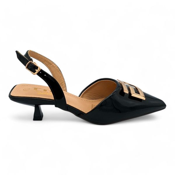 TTP Women Slingback Point Toe Kitten Heel Sandal JSF136