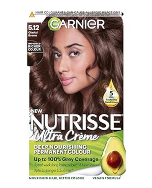 Garnier Nutrisse Permanent Hair Dye 5.12 Glacial Brown