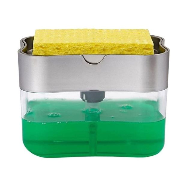 Deal 2 in 1 Liquid Soap Dispenser with sponge