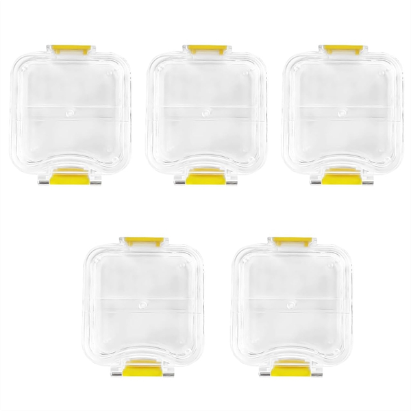 5 Pc Transparent Membrane Showcase Tooth Boxes Dental Crown&amp;Bridge Box