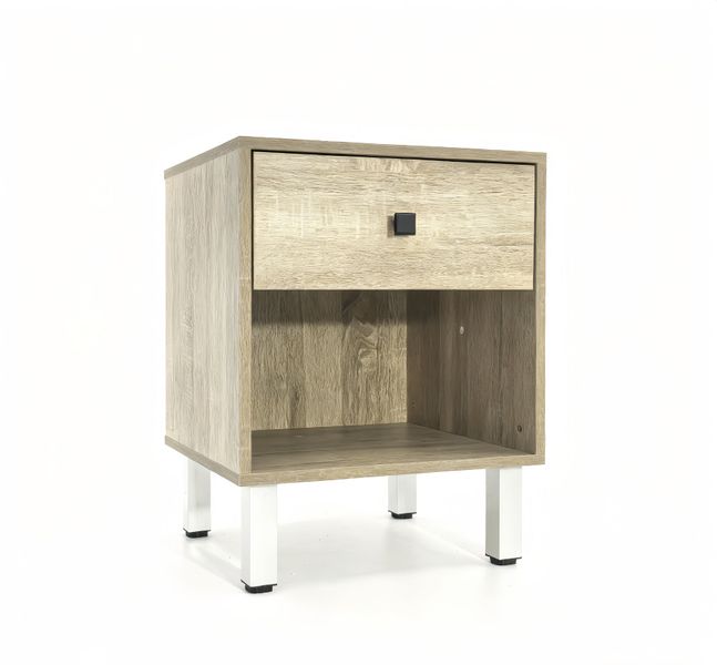 Mia's Home Selene 1 Drawer with UnderShelf Side Table - Warm Wood Finish