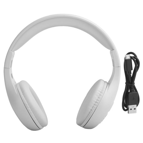 HRD601 Headset FM Bluetooth Headphones Foldable Card Mobile Music White