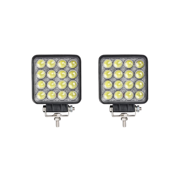2Pcs 4D 48W Square Led Work Light For off-road ATV UTV