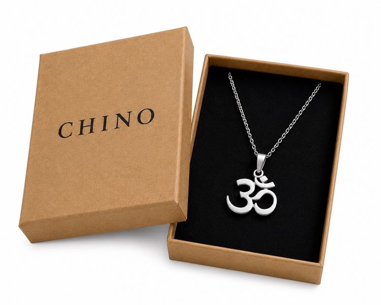 Om Necklace With Pendant For Women &amp; Men - Stainless Steel Yoga Pendant
