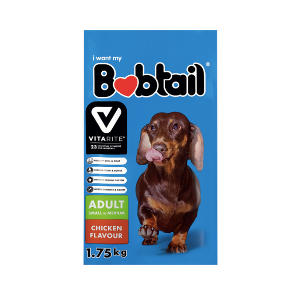 Bobtail- Small/Medium Adult Chicken Flavour Dog Food 1.75kg x 4