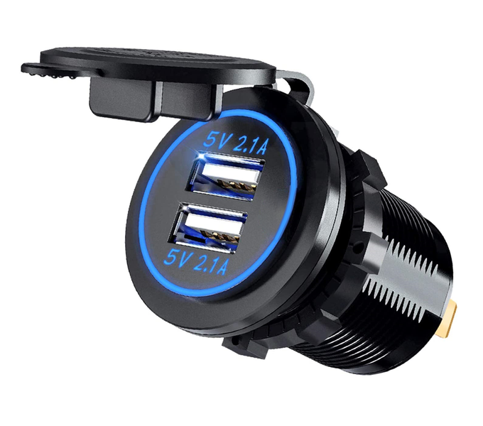 2.1A Dual USB socket charger - Backlight LED