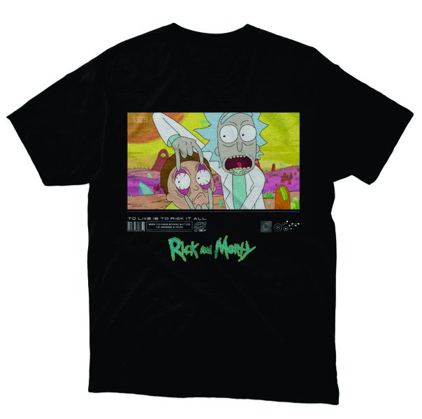 Rick N Morty - Look Morty - YOUTH Black T-shirt
