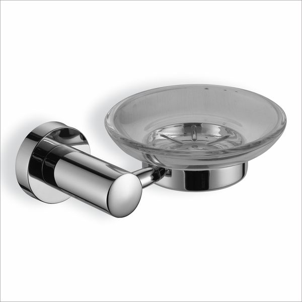 Infini.T - Livorno Range - Glass Soap Dish with Brass Holder Wall Mounted