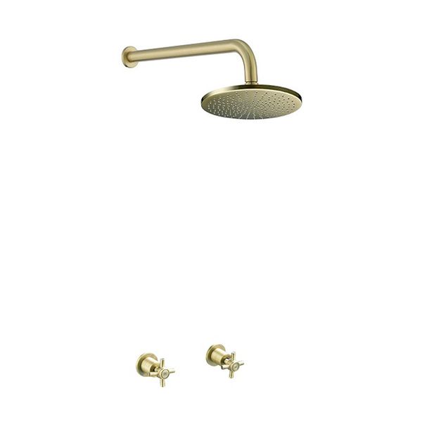 Trendy Taps Premium Quality Brushed Gold Shower Set with Dual Handles