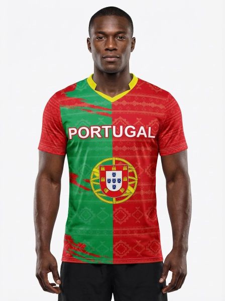 Portugal Flag Sublimation T-Shirt - Portuguese National Flag Graphic Tee