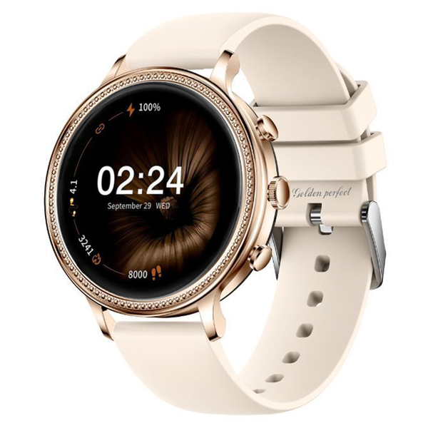 Golden Perfect Fashion Smartwatch for Girls - Elegant &amp; Trendy Style