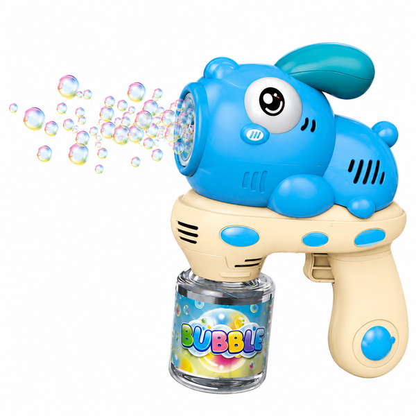 Cute Dog Bubble Gun Machine Toy for Kids with Bubble Solution