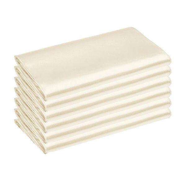 Decor Chair Bow Back Knot Tie Ribbon Set Of 6 -275cm (Cream)