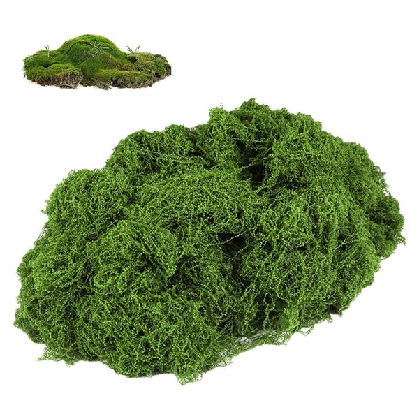 Dark Green Artificial Moss &amp; Lichen - Realistic Fake Moss for Decor Crafts