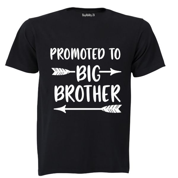 Promoted to Big Brother - Kids T-Shirt - Black